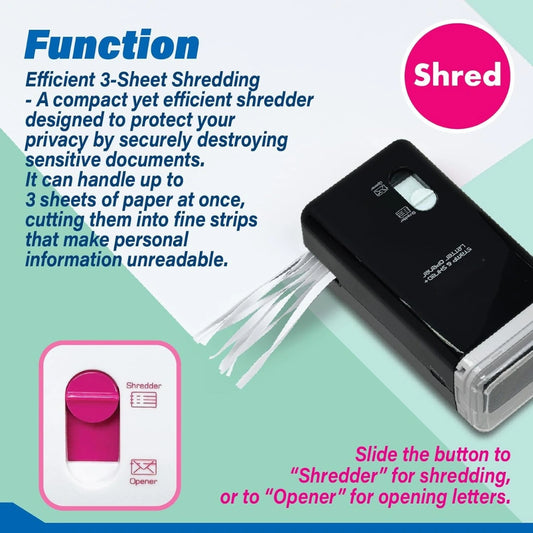 GarboGuard™ 3-in-1 Stamp & Shred + Letter Opener